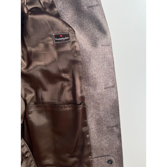 Vintage Men's SAMUELSOHN Taupe Brown 100% Wool Overcoat Coat Jacket, Size 38R - Picture 12 of 16